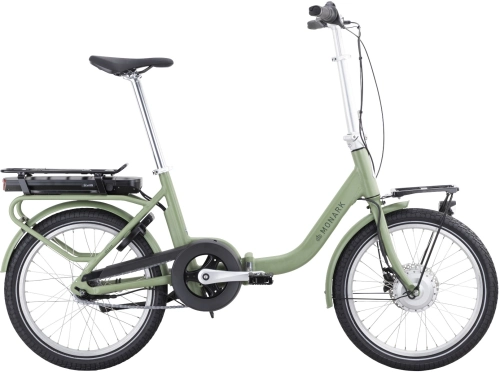 Monark Split Foldecykel Med Elcykelmotor Grøn 38