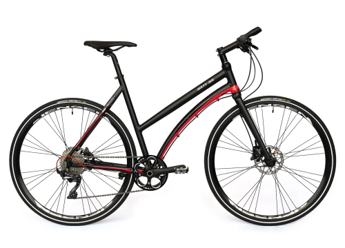 Jensen - Dame Sixtysix Ultegra 1x11 Gear Sort/rød - L - Citybike