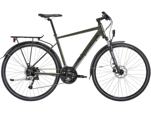 Nishiki XC Five hybrid 24 gear Shimano Acera skivebremser grøn herre